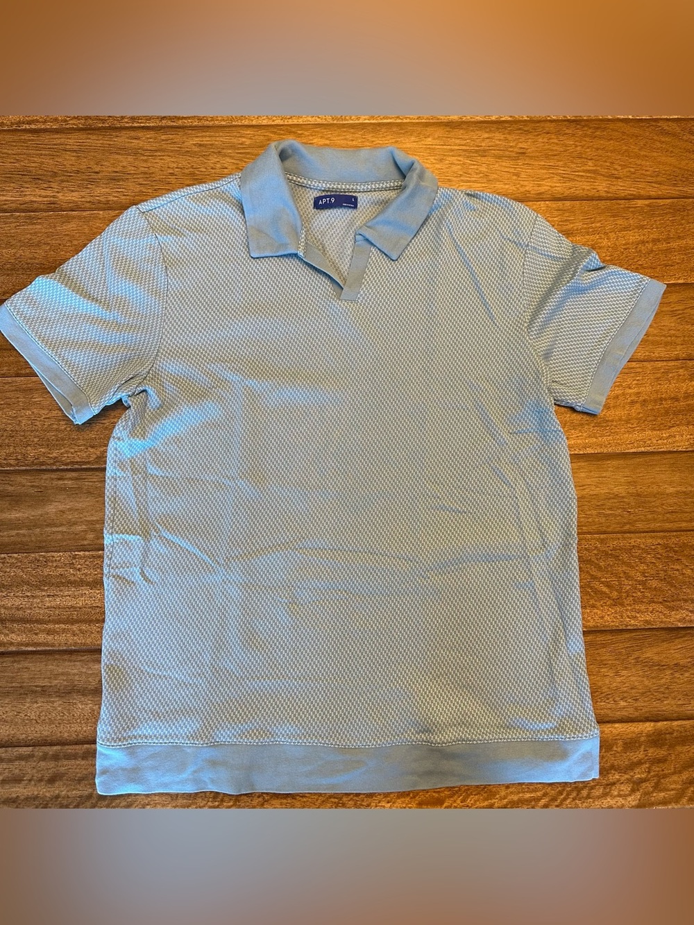 Apt. 9 Pale Blue Men’s Textured Polo